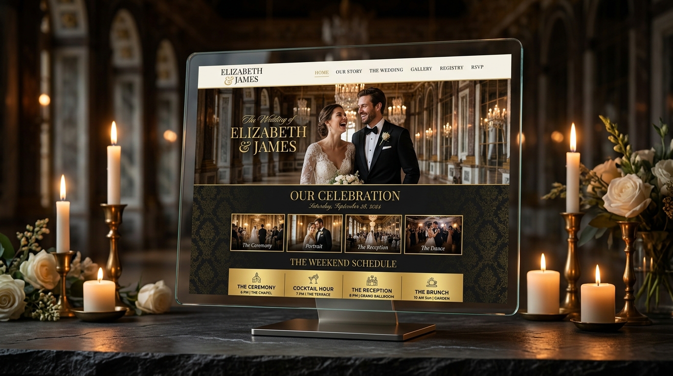 Wedding Website Demo preview: Sophia & Marcus in Charleston